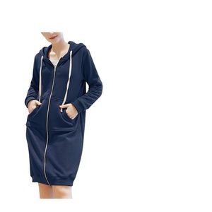 Ablanczoom Long Zip Hoodie Sweatshirt